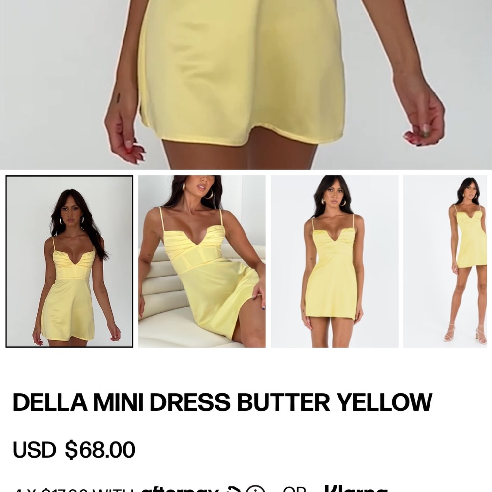 Princess Polly Della Mini Butter Yellow size 2